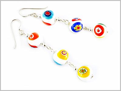 Lou Boucles d'oreilles Verre Murano